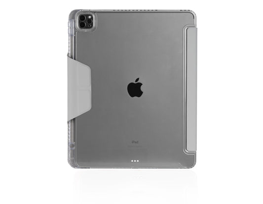 STM OPP Case for iPad Air 13-inch (M4/M3/M2) - Ultra-Slim Folio Cover with Origami Stand, Crystal Clear Back, Drop Protection, Apple Pencil Holder