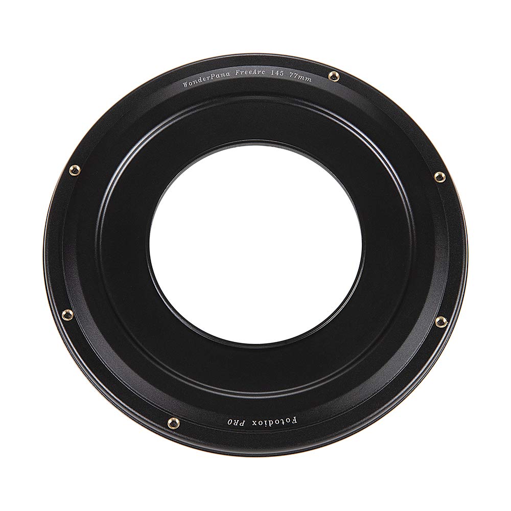 WonderPana FreeArc 77mm-145mm Step-Up Ring from Fotodiox Pro, Anodized Black Metal Aluminum Step Up Ring for 77mm Lens Threads to 145mm Round Filters