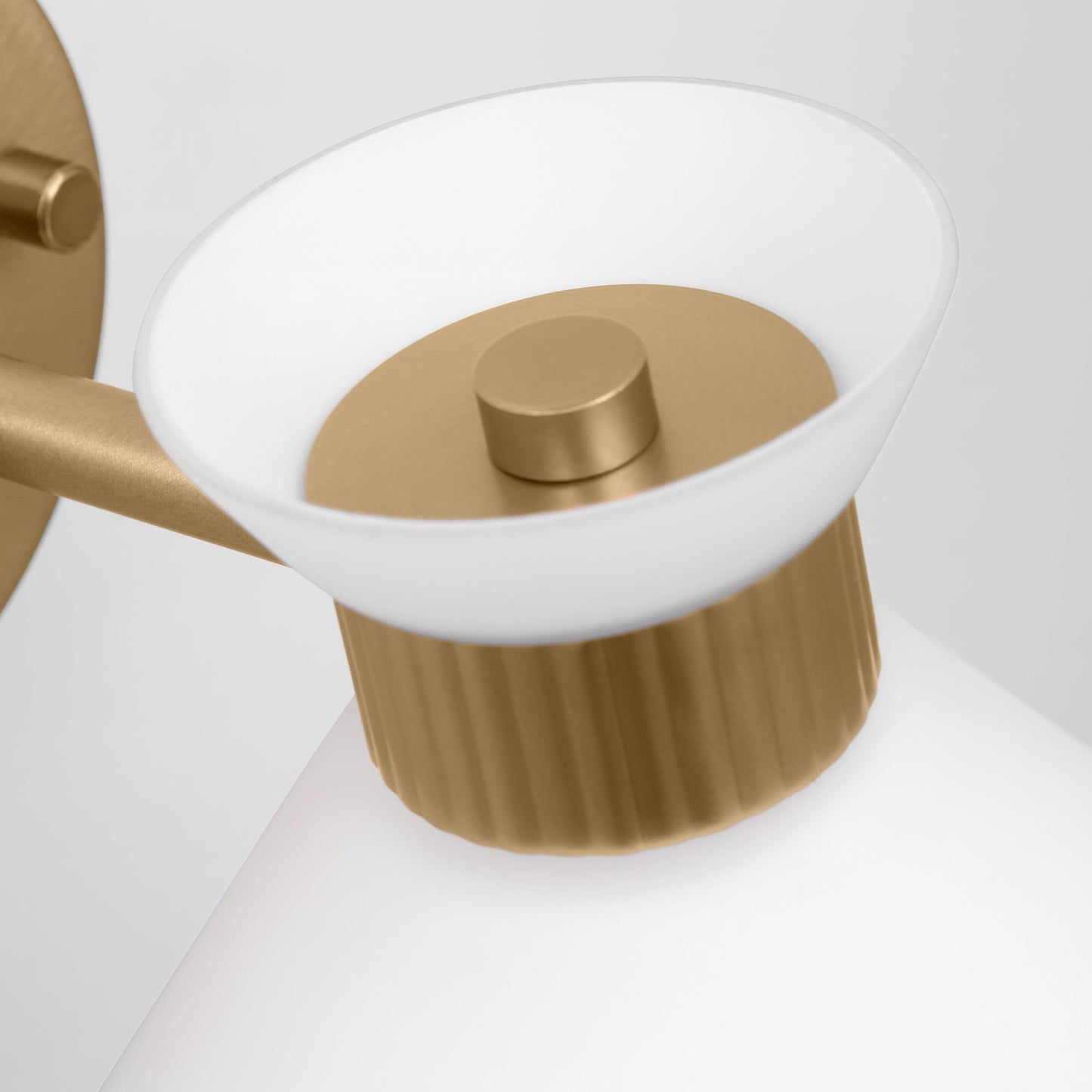Scott Living 1-Light Belcarra Modern Wall Sconce Satin Brass DJV1011SB, Sconce Wall Lighting is Ideal Bedroom Light, Hallway Light, Living Room Light