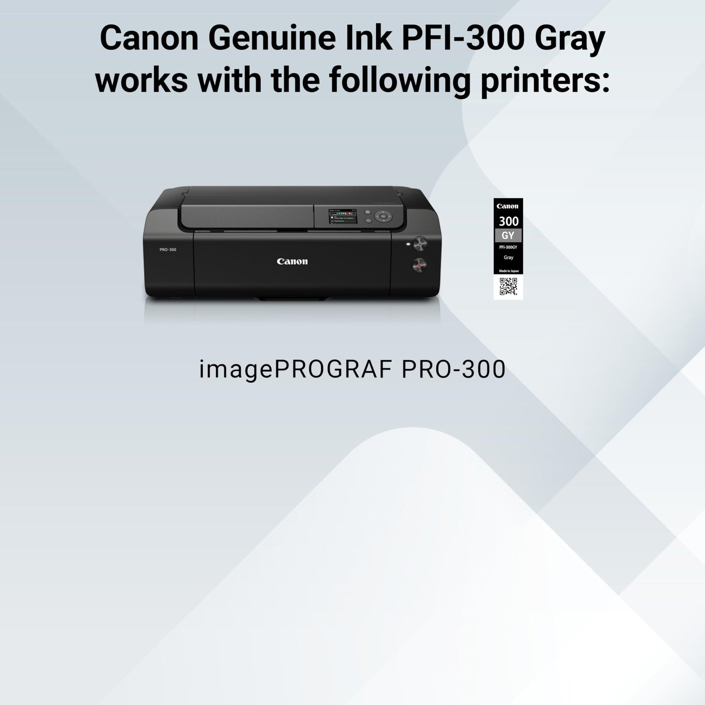 Canon PFI-300 Genuine Gray Ink Tank, Compatible with ImagePROGRAF PRO-300 Printers