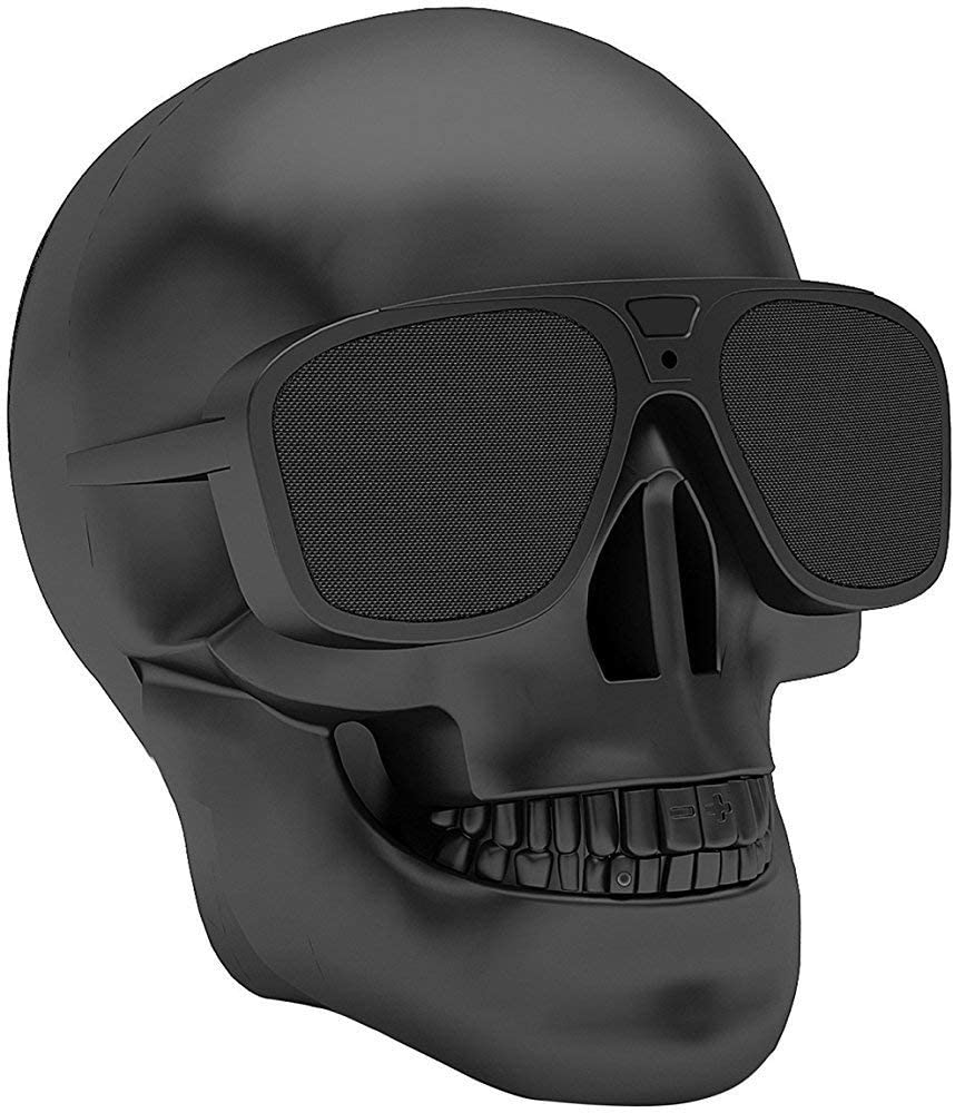 Dubbs Hardware Skull Speaker Portable Wireless Cool Bluetooth Speaker - Great Audio and Stereo Quality - Makes a Spooky Addition to Your Halloween