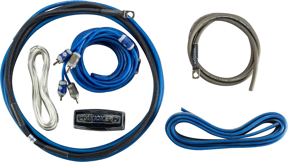 Kicker 46CK8 K-Series Complete 8-AWG Amplifier Connection Kit W/ 2-Channel RCA Interconnects