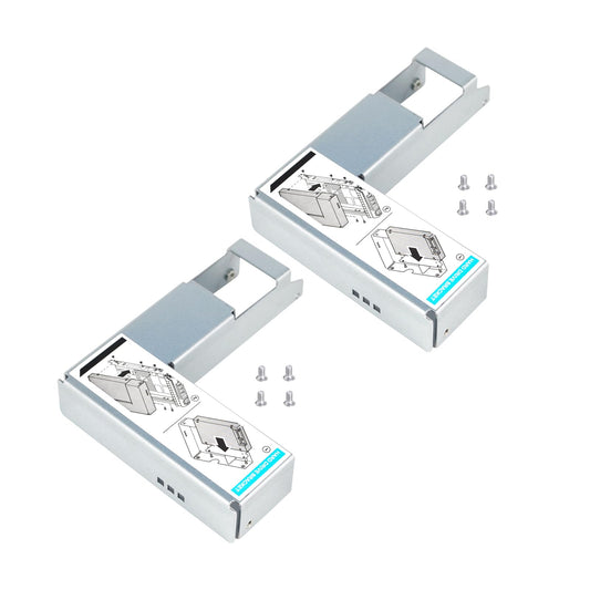 Pack-2 9W8C4 Y004G WWGPK SSD Adapter Bracket Compatible for 3.5" X7K8W KG1CH T440 R530 R540 R440 R740 R730 R430 SAS SATA Hard Drive Tray Caddy