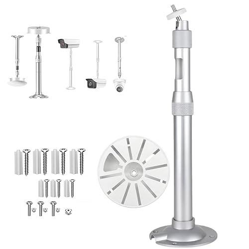 Heavy-Duty Ceiling Mount for TP-Link, H3C Dome Cameras - 7.87-15.75" Long Drop AP Extendable Pole, Tilt & Swivel CCTV Security Camera Bracket
