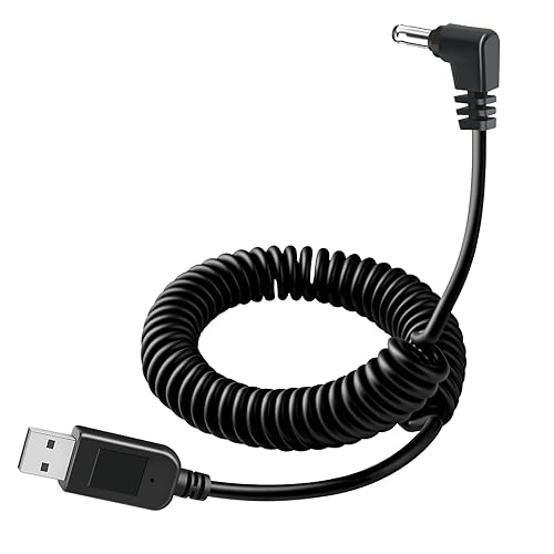 USB to DC3.5 car charger spring cable, Furrion FOS07TADS Vision S monitor USB to DC car charger cable - FOS48TA-BL FOS48TAPK BL, replacement part