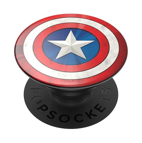 PopSockets Adhesive Phone Grip, Holder, Phone Stand, Marvel - Captain American Icon