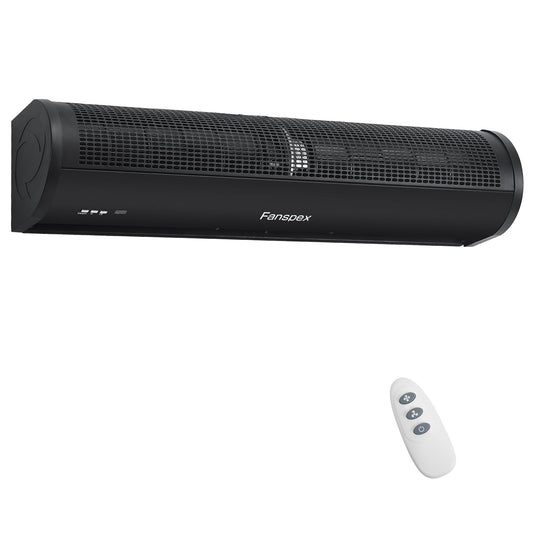 Fanspex 36" Wall Mounted Air Curtain for Home Garage Shop Restaurant, Black
