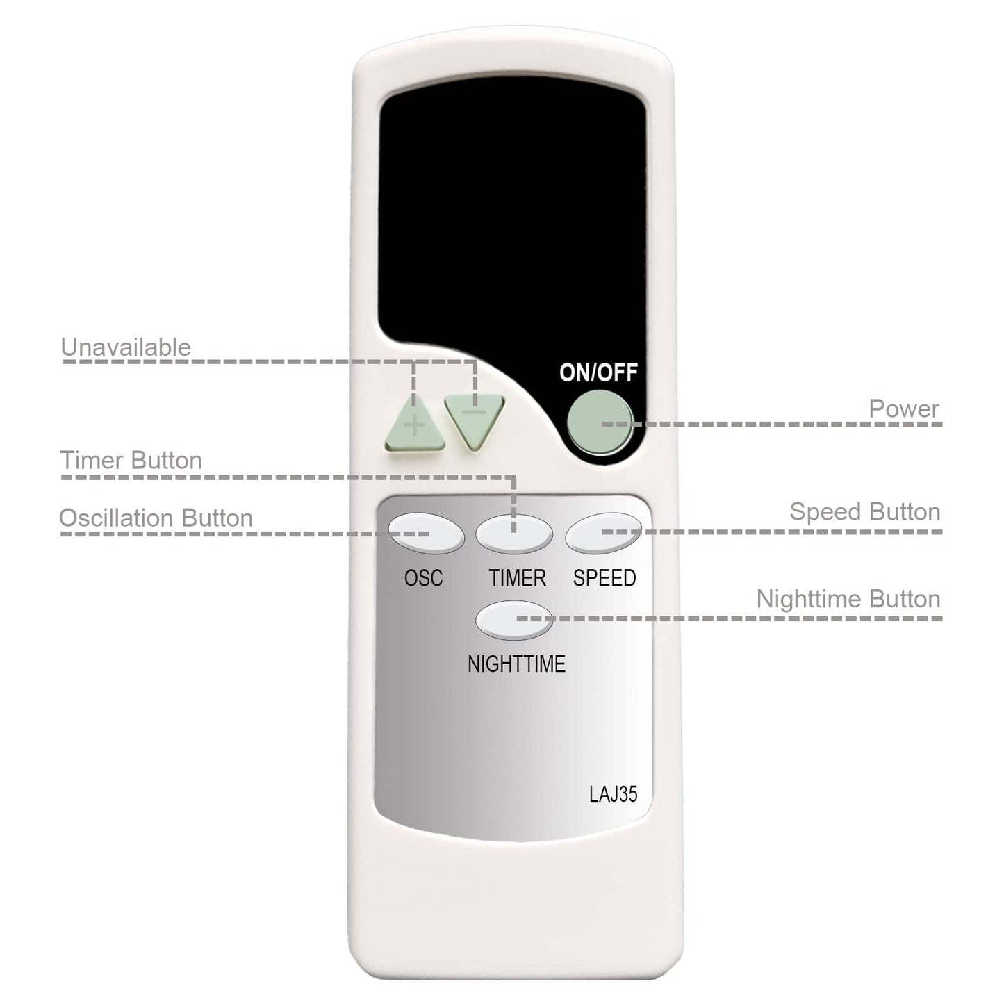 Replacement Remote Control for Lasko 2033685 2033686 T48335 T48337 T36510 T48339 T36610 Wind Tower Fan