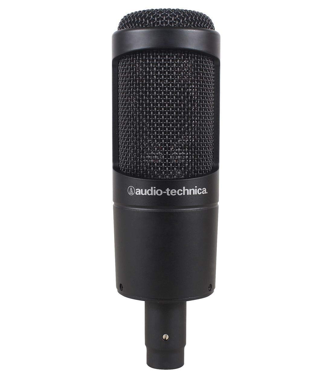Audio-Technica AT2035 Side Address Cardioid Condenser Studio Microphone with Case Bundle with Rockville PRO-M50 Studio Headphones w/Detachable Coil
