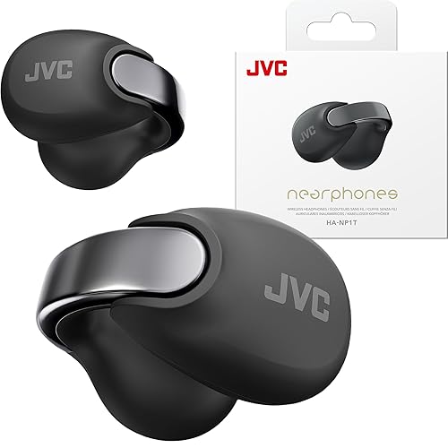 JVC Nearphones Open Ear True Wireless Headphones - Open Ear Earbuds - Bluetooth 5.3-24H Playback - IPX4 Water Resistant - Built-in Mic - Awareness