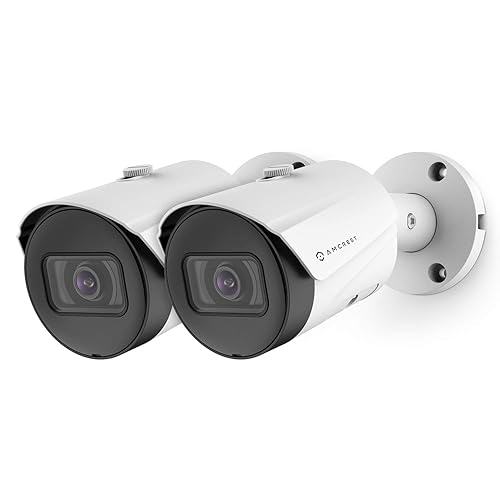 Amcrest 2-Pack UltraHD 5MP Outdoor POE Camera 2592 x 1944p Bullet IP Security Camera, Outdoor IP67 Waterproof, 103° FOV, 2.8mm Lens, 98.4ft Night