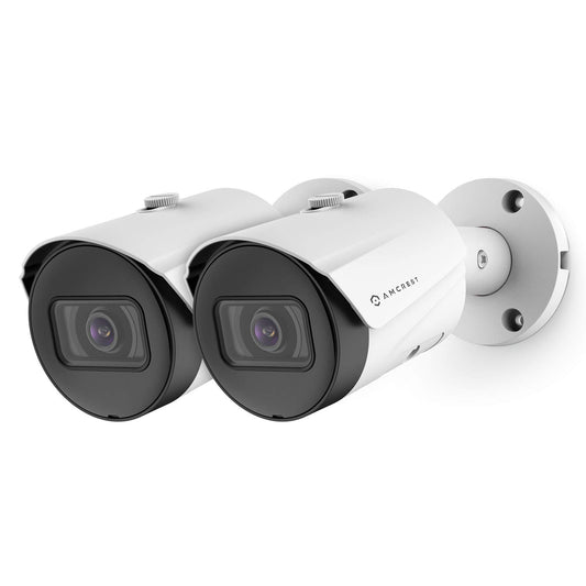 Amcrest 2-Pack UltraHD 5MP Outdoor POE Camera 2592 x 1944p Bullet IP Security Camera, Outdoor IP67 Waterproof, 103° FOV, 2.8mm Lens, 98.4ft Night