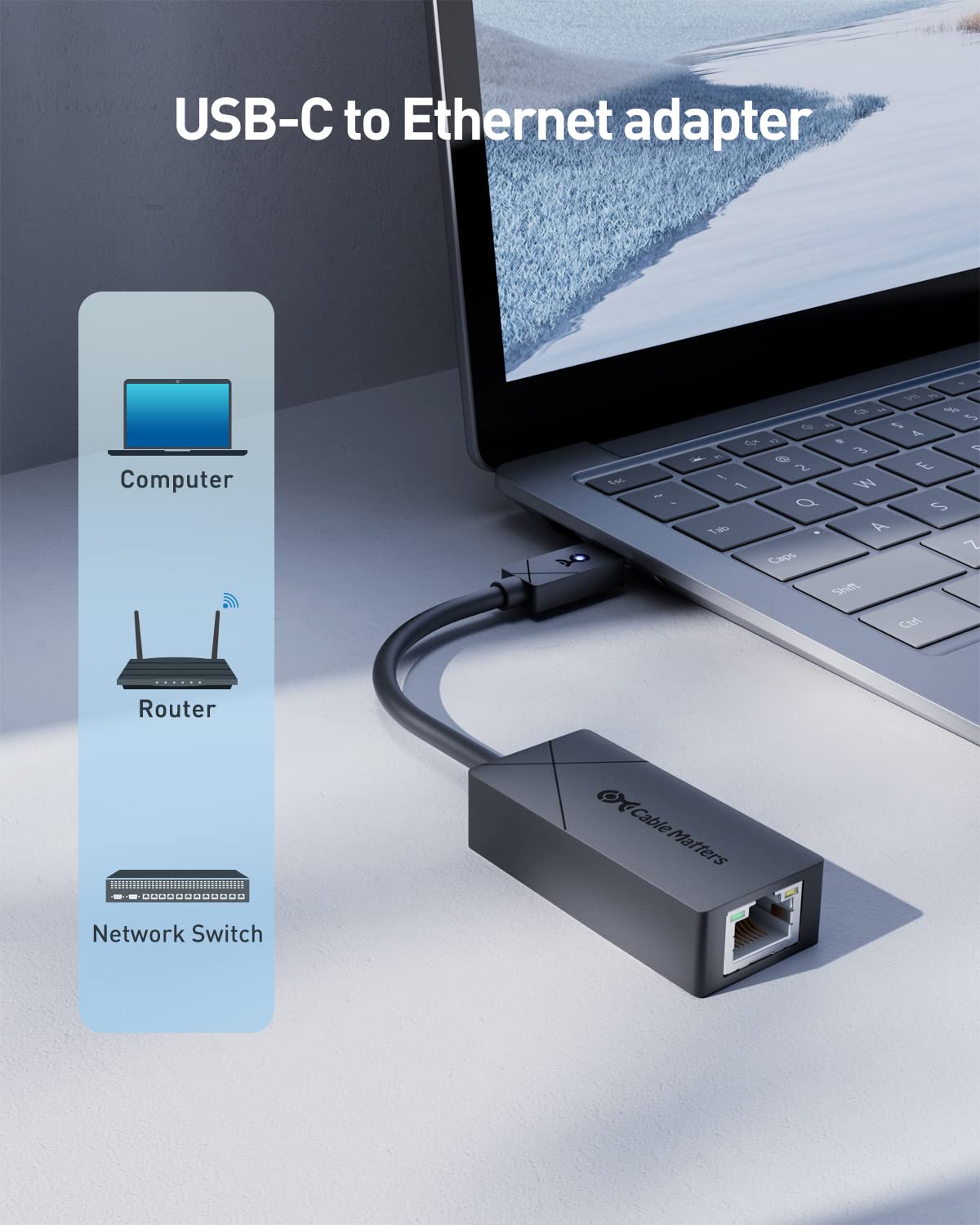 [Designed for Microsoft Surface] Cable Matters USB C 2.5Gb Ethernet Adapter