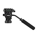 Andoer Fluid Ball Head Panoramic 360° Rotation Ball Head Max. Load 5kg/11 lbs with Handle for 1/4 inch Screw Camera Camcorder and 3/8 inch Monopod