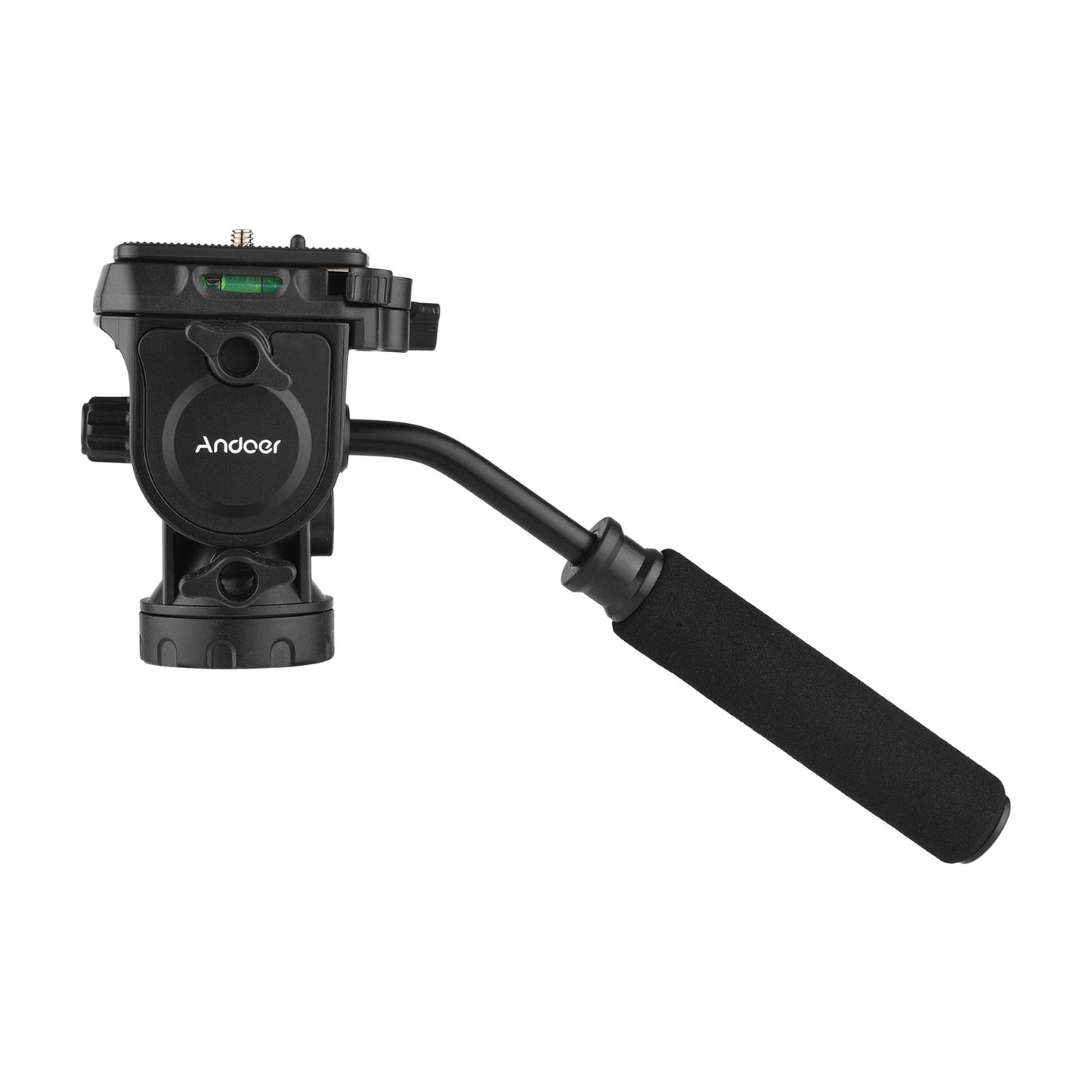 Andoer Fluid Ball Head Panoramic 360° Rotation Ball Head Max. Load 5kg/11 lbs with Handle for 1/4 inch Screw Camera Camcorder and 3/8 inch Monopod