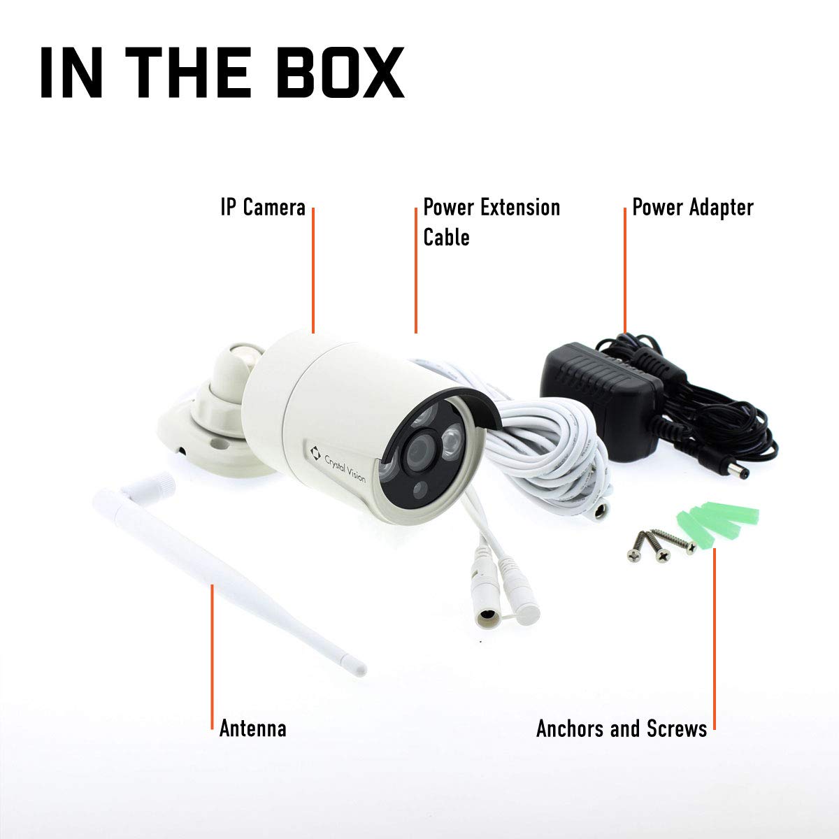 [New Upgrade] Crystal Vision CVT-20WB 3MP Wireless HD Camera Add-on/Replacement (Button Type) for CVT804A/CVT808A/CVT808N