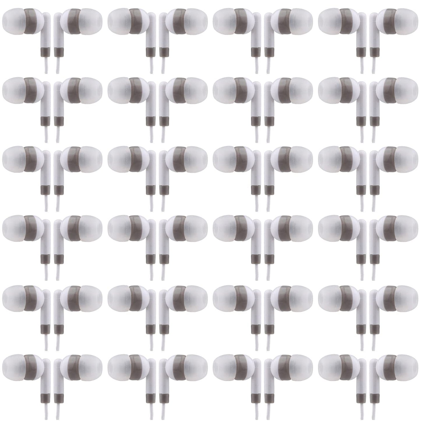 CN-Outlet Wholesale Bulk Earbuds Headphones Individually Bagged 100 Pack for iPhone, Android, MP3 Player White