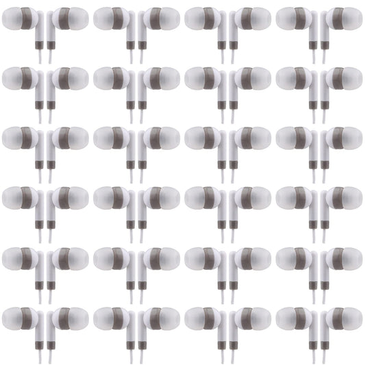 CN-Outlet Wholesale Bulk Earbuds Headphones Individually Bagged 100 Pack for iPhone, Android, MP3 Player White