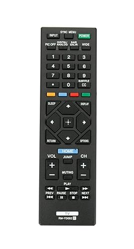RM-YD092 Remote Control Replace for Sony TV KDL-32R421A KDL-50R450A KDL-40R380B