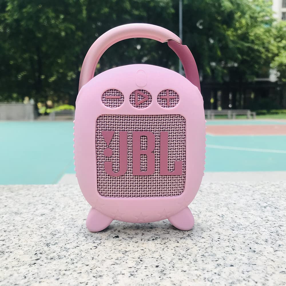 JCHPINE Silicone Cover Case for JBL Clip 4 Portable Bluetooth Speaker, Protective Carrying Case for JBL Clip 4 Portable Bluetooth Speaker Stand Up
