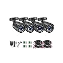 ZOSI 4 Pack 2MP 1080p HD-TVI Home Security Camera Outdoor Indoor 1920TVL, 24PCS LEDs, 80ft Night Vision, 90°View Angle, Weatherproof Outside