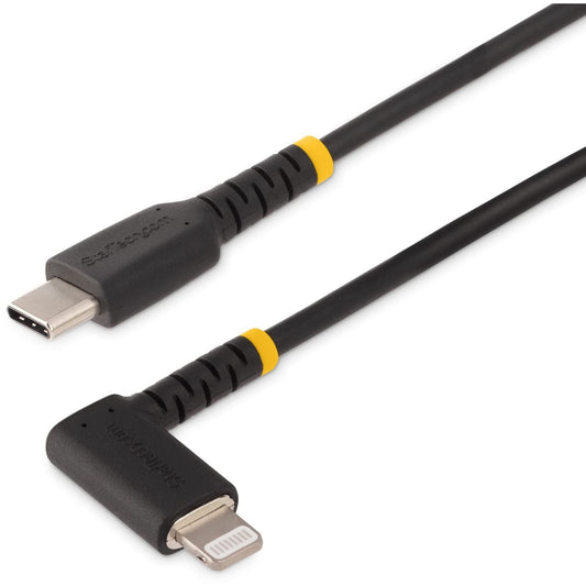 StarTech.com 3ft (1m) Durable USB-C to Lightning Cable - Right-Angled Heavy Duty USB Type-C to Lightning Charging/Sync Cord - Apple MFi Certified…