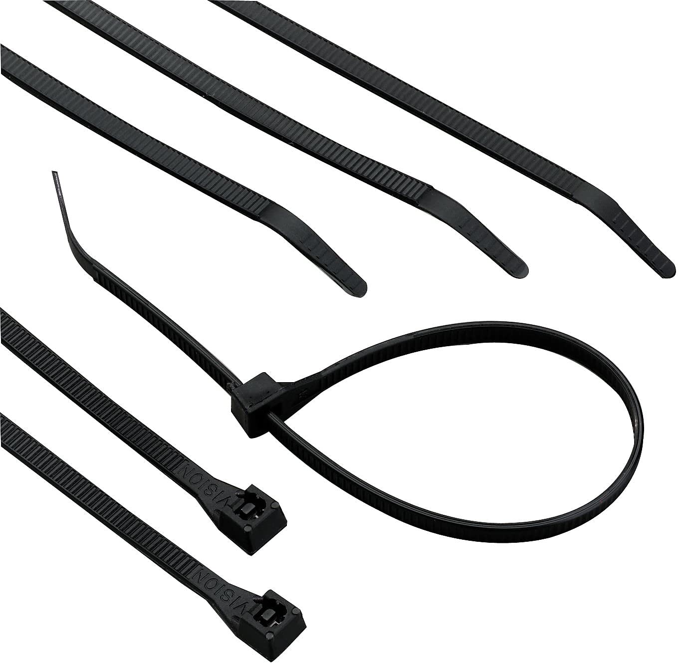GB 46308UVB UVB Cable Ties 8-Inch 75 lb UV Black 100/Pack