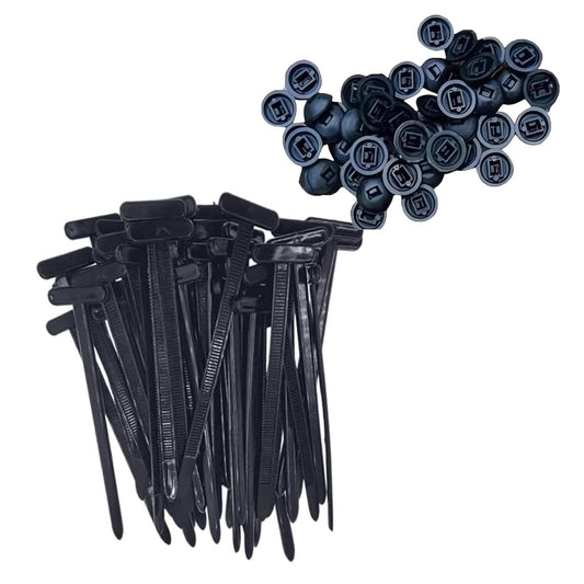 50PCS Nylon Universal Cable Tie Buckle, For Multipurpose Durable Plastic Cable Management Tools, Engine Cover, Mudguard Fastener, Automotive