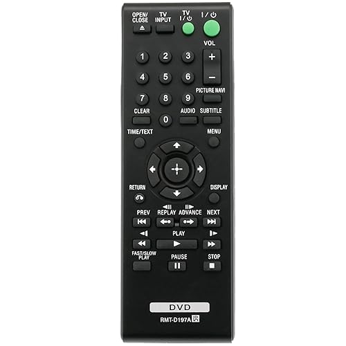 AIDITIYMI RMT-D197A RMTD197A Replaced Remote Control fit for Sony CD/DVD Player DVP-SR510H DVP-SR210P DVP-SR510 DVP-SR210 DVPSR510H DVPSR210P DVPSR510