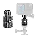 HSU Aluminum 1/4 inch 20 Camera Mount, 360 Degree Rotation Tripod Adapter Fits GoPro Hero, DJI Osmo Action Camera Insta360 Ace Pro AKASO Campark