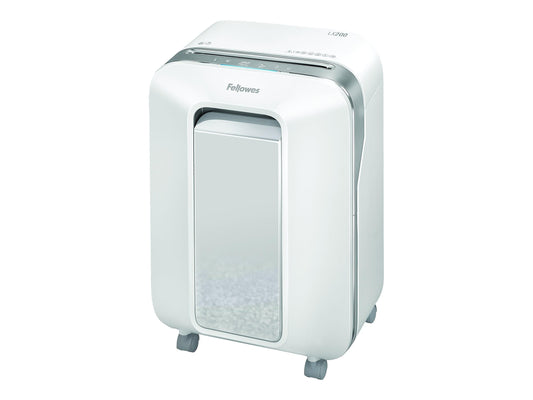 Fellowes LX200 P-4 Micro-Cut Paper Shredder, Jam-Proof Heavy-Duty Paper Shredder for Office, Shreds 12 Sheets Per Pass, White