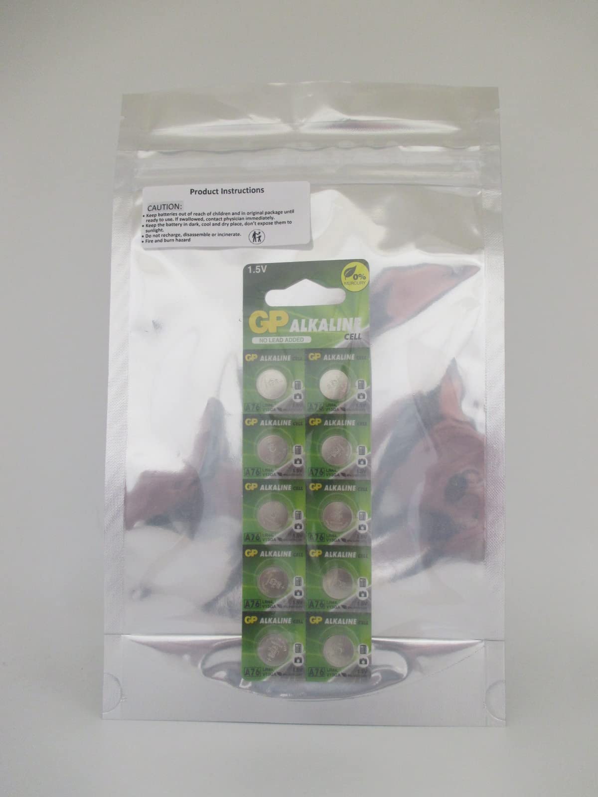10 X Gp Ag13 A76 Gpa76 Lr44 357 Sr44Sw 1.5V Battery by GDP