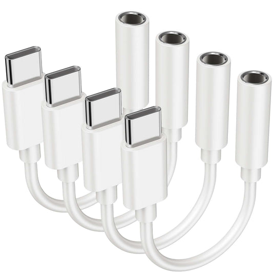 YGKSAA 4PCS Type USB C to 3.5mm Female Headphone Jack Adapter, USB Type C to Aux Audio Dongle Cable Cord, Compatible with Samsung S20/S20+/S20 Ultra