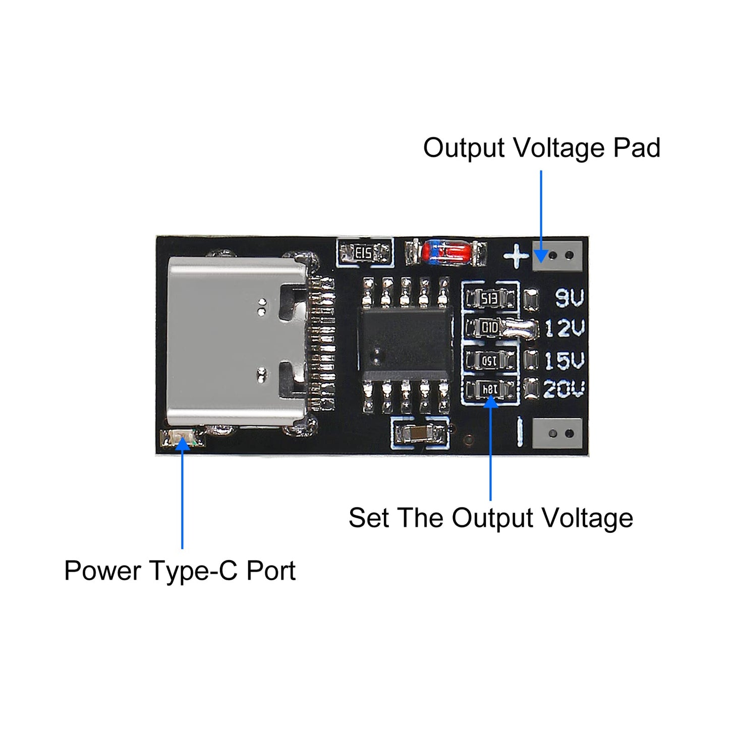 10PCS USB-C PD Trigger Board Module PD/QC Decoy Board Fast Charge USB Type-c to 12v High Speed Charger Power Delivery Boost Module