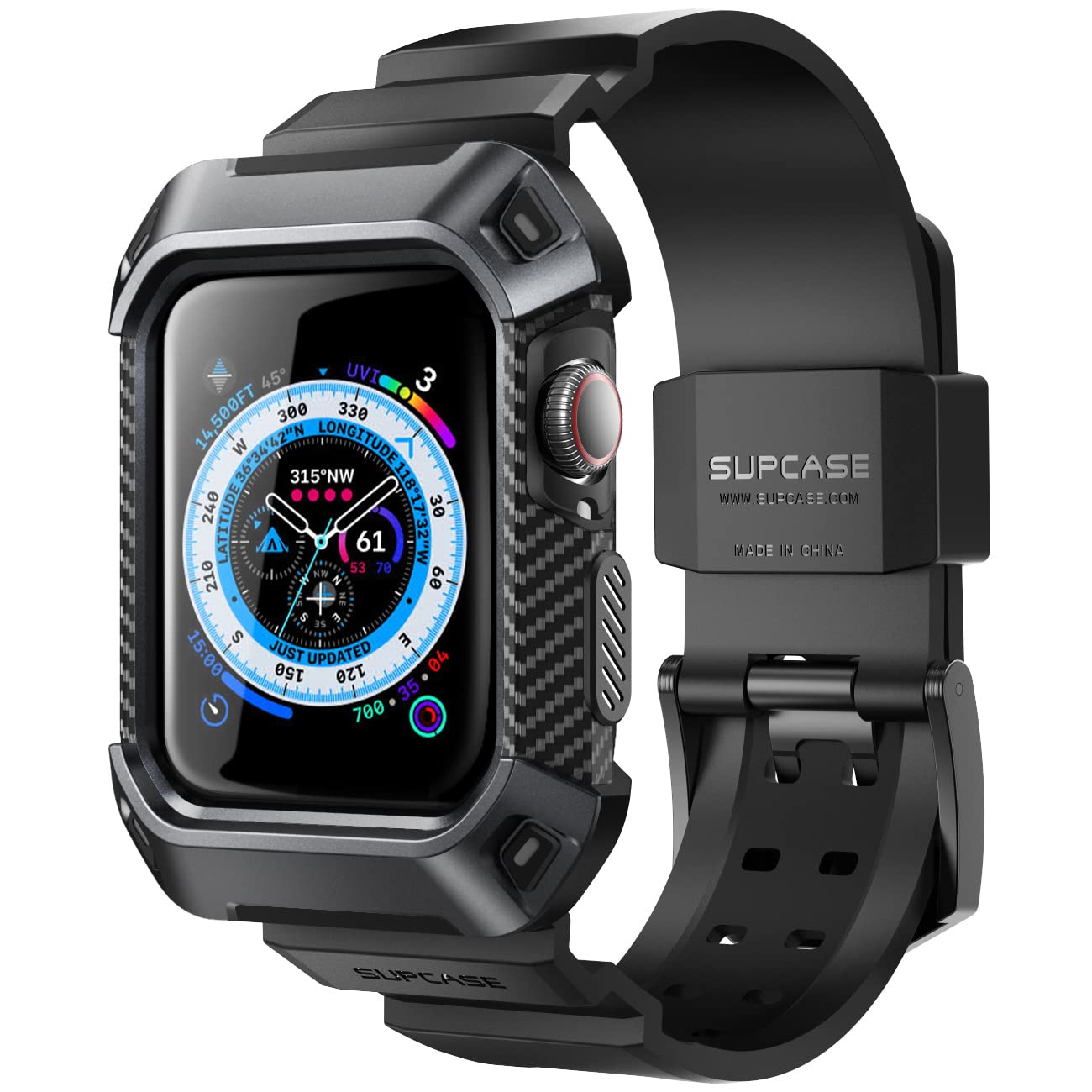 SUPCASE [Unicorn Beetle Pro] Designed for Apple Watch Series 7/6/SE/5/4 [45/44mm], Rugged Protective Case with Strap Bands (RoseGold)