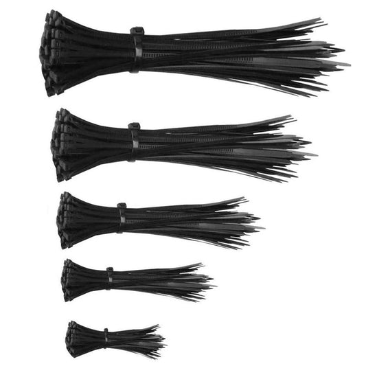 Zip Ties,ON THE WAY 500 Packs Djustable Durable Self Locking 4+6+8+10+12-Inch Width 0.16inch Assorted Size Wire Ties Ultra Strong Durable Nylon Cable