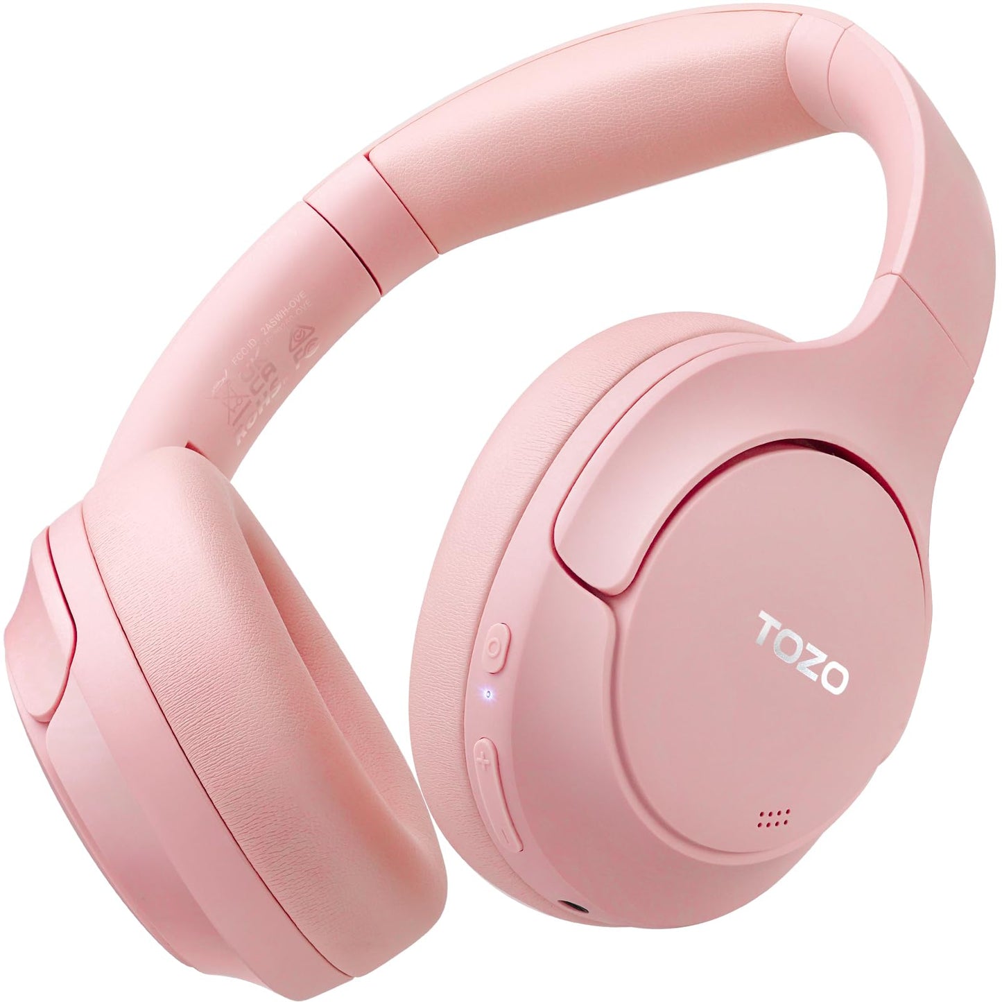 TOZO Hybrid Active Noise Cancelling Headphones, Wireless Over Ear Bluetooth Headset, 60H Playtime, Hi-Res Audio Custom EQ via App Deep Bass Comfort…
