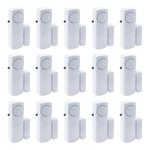 Door Window Alarm, 90DB Door Alarms for Kids Safety, Door Window Burglar Alarm-Window Pool Alarms for Home (15 Pack)