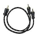 Audiopipe 18" 1 Male to 2 Male RCA Cable, HQ 24kt Gold Connections