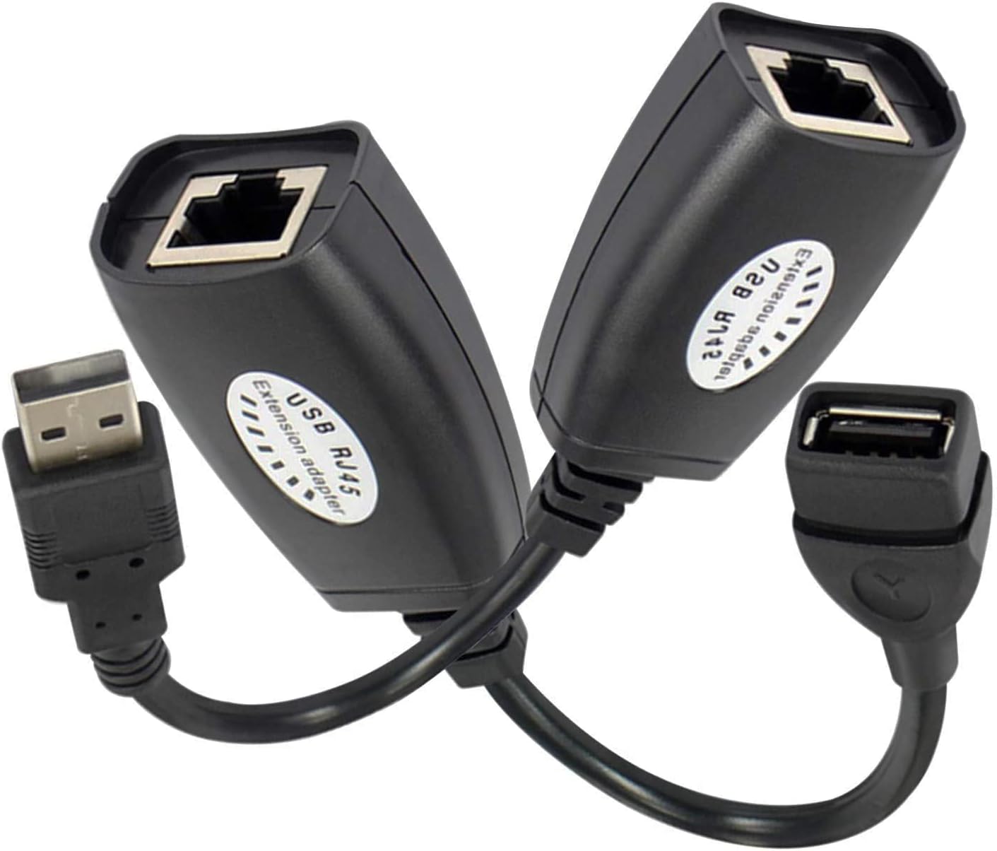 SHANFEILU USB to RJ45 Extension Adapter Over RJ45 Ethernet Splitter Cable