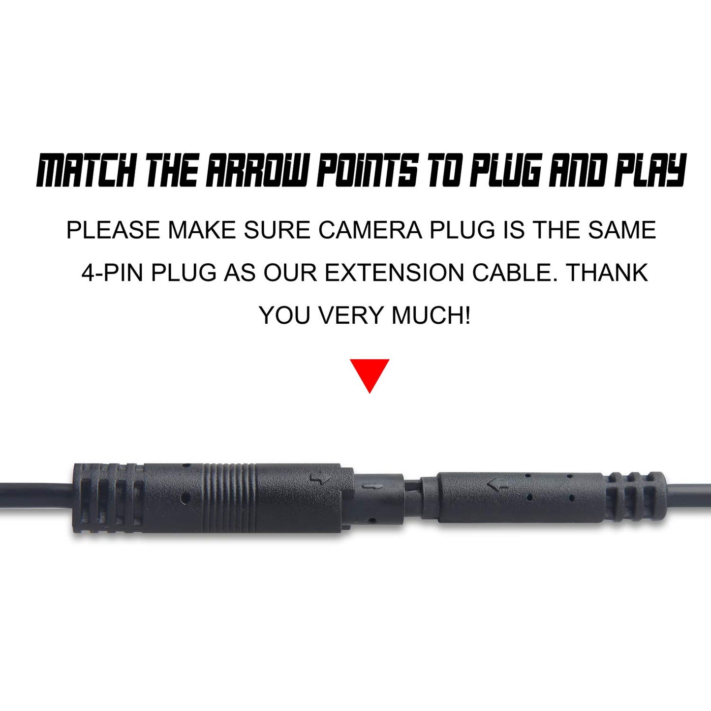 YiePhiot Extension Cord Dash Cam Backup Camera Rear View Mirror Camera Recorder Cable (4-pin 6.5ft / 2m)