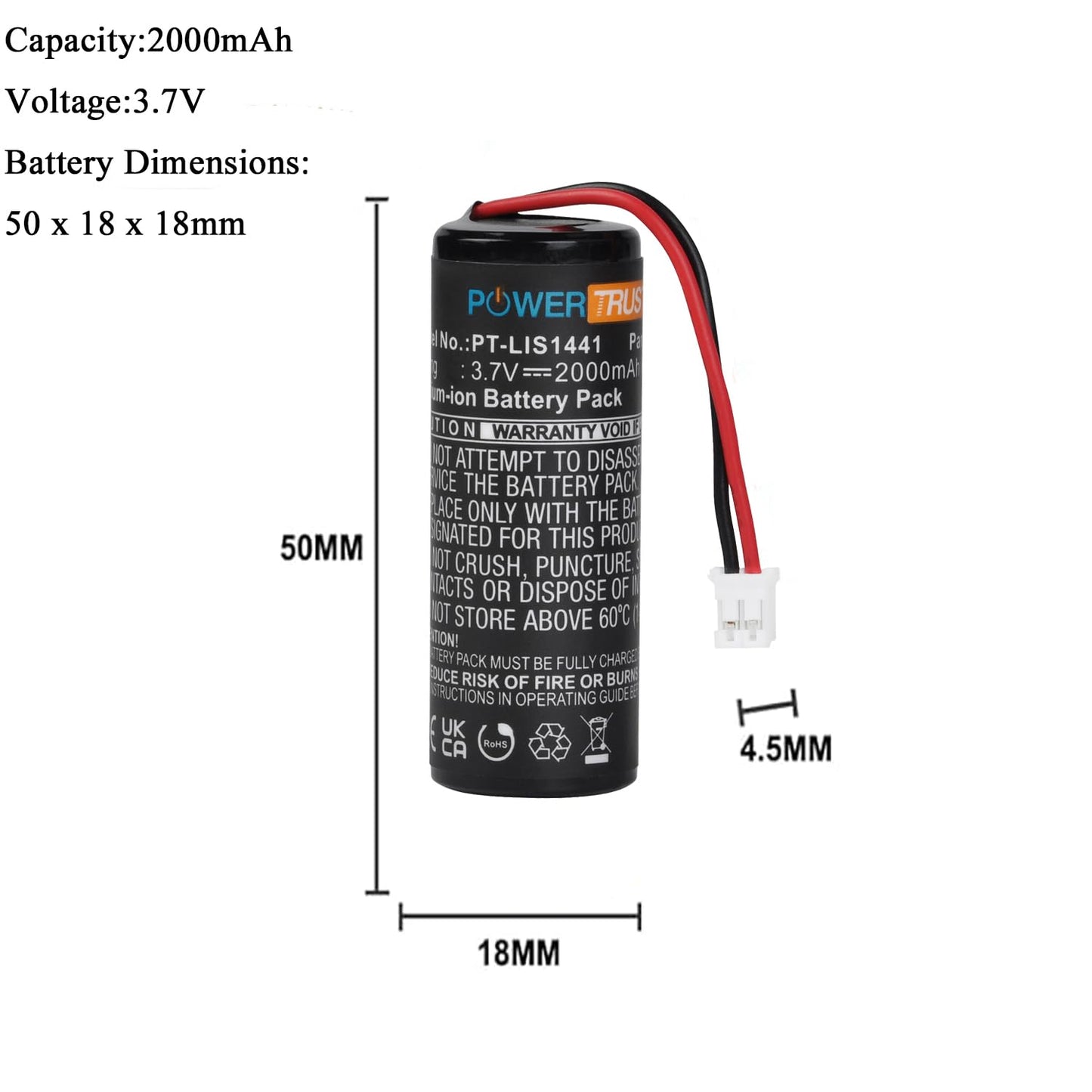 PowerTrust LIS1441 Battery for Sony CECH-ZCM1U PlayStation Move Motion Controller PS3 Move 4-168-108-01 4-195-094-02 LIP1450