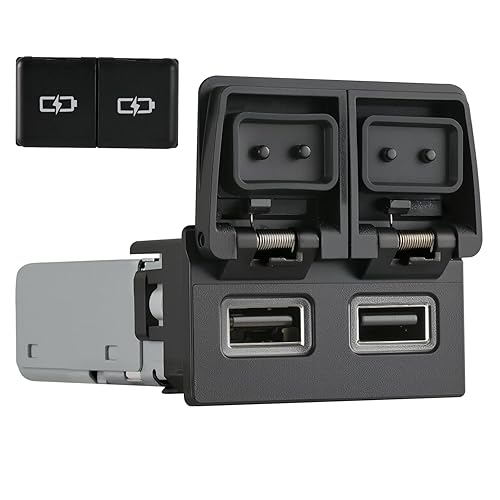 90W Car Charger USB c Dual Port Adapter Center Console Socket for Toyota Camry Fast Charging(Lid USB (45W)+USB (45W))
