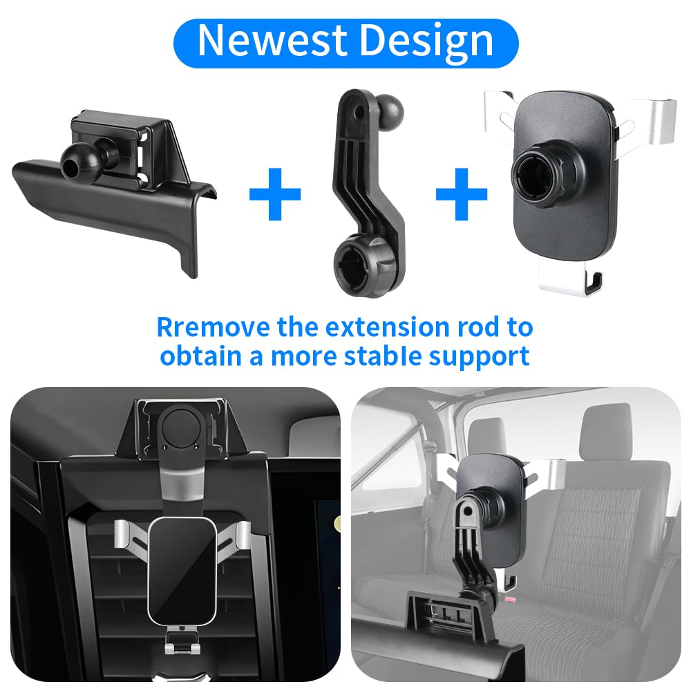 LUNQIN Car Phone Holder for Chevrolet Chevy Silverado 1500 2022-2026 and 2500HD 3500HD 2024-2026 [NOT Fit Work Truck.Custom] Auto Accessories Cell