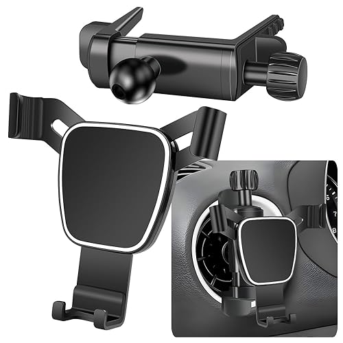 LUNQIN Car Phone Mount Holder for Kia Forte 2019-2024?Kia Stinger 2018-2023 Auto Accessories Navigation Bracket Interior Circular Air Vent Decoration