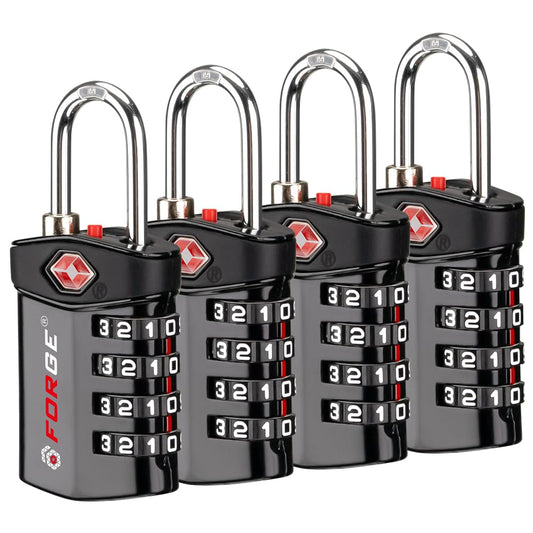 Forge TSA Approved Travel Lock – Durable Alloy Luggage Lock with Easy-Read Dials for Suitcases, Gym & School Lockers, Pelican & Gun Cases