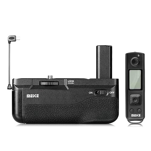 Meike MK-A6500 Pro Battery Grip Built-in Remote Controller Up to 100M to Control Shooting Vertical-Shooting Function for Sony A6500 Mirroless Camera