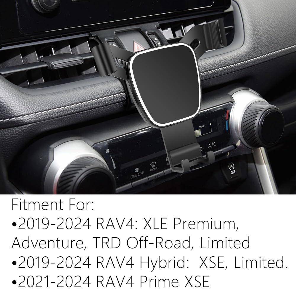 musttrue Car Phone Holder for Toyota RAV4 2019-2025,Hybrid XSE Limited,Prime XSE 2021-2025 Auto Accessories Navigation Bracket Interior Mobile Cell