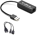 Ethernet Adapter for FIRE Stick (2nd Gen 3rd Gen and 4K Versions), Micro USB to RJ45 Ethernet Adapter with Power - up to 100Mbps