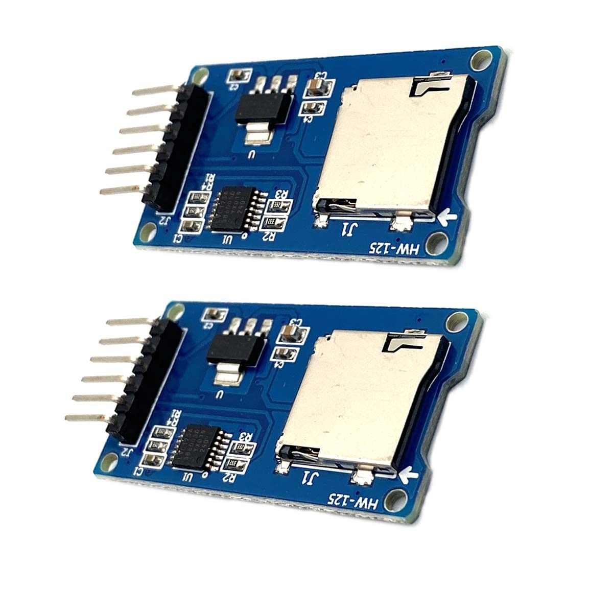 Kiro&Seeu 2pcs Micro SD Card Module Storage Board 6-pin TF Card Memory Adapter Reader Module SPI Interface Compatible with Ar-duino Raspberry Pi